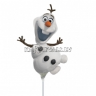 Balons no folijas ar gaisu Olafs, Ledus sirds | Frozen, MINI Figūra 30cm, ar kociņu
