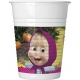 Plastmasas glāzes 8.gab MASHA AND THE BEAR