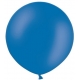 Apaļas formas liels lateksa balons spilgti zilā, krāsā, 60cm, pastelis, 1 gab. 