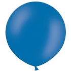 Apaļas formas liels lateksa balons spilgti zilā, krāsā, 90cm, pastelis, 1 gab. 