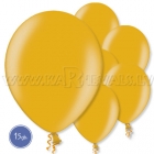 12"/30cm lateksa balons, metalliks,zelta, 15 gab.