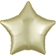 Zvaigznes formas folijas balons "Satin Luxe  PASTEĻDZELTENA krāsa", iepakots, 43cm