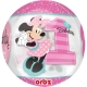 Apaļš, caurspīdīgs balons “1. dzimšanas diena – Pelīte Minnija”, Orbz ®, diametrs 43 cm,