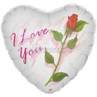 Folijas hēlija balons I Love You Rose