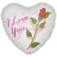 Folijas hēlija balons I Love You Rose
