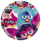 šķīvji ar attelu. Tema - Furby,  22.8 cm, 8 gab