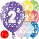30 cm lateksa balons ar hēliju un hi-float, 1  dzimšanas diena, assortimenta 8 dažadas krasas, 1 gab.