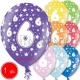 30 cm lateksa balons ar hēliju un hi-float, 1  dzimšanas diena, assortimenta 8 dažadas krasas, 1 gab.