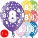 30 cm lateksa balons ar hēliju un hi-float, 1  dzimšanas diena, assortimenta 8 dažadas krasas, 1 gab.