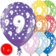 30 cm lateksa balons ar hēliju un hi-float, 1  dzimšanas diena, assortimenta 8 dažadas krasas, 1 gab.