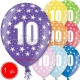 30 cm lateksa balons ar hēliju un hi-float, 1  dzimšanas diena, assortimenta 8 dažadas krasas, 1 gab.