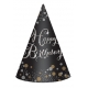 Cepurītes “Sparkling Birthday”, zelta-spīdīga, 8 gab 