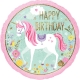 Folijas hēlija balons "Vienradzis -  Happy Birthday", 43 cm