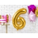 86 cm ciparu formas folija balons zelta krāsā.