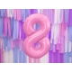 86 cm ciparu formas folija balons gaiši rozā krāsa