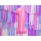 86 cm ciparu formas folija balons gaiši rozā krāsa