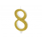 Svece cipars “8”, 10 cm