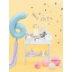 Tortes toperis “Happy Bithday”, sudrabs, 22,5 cm, laminēts papīrs  