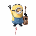 Folija balons - Minions ar ģitāru - izmērs 66 x 71 cm, piepūšams ar hēliju vai gaisu