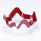 Plastmasas bļoda uzkodām, augļiem, konfektēm, cepumiem. Caurspīdīga ar zelta zīmējumu,  13 x13 x 7 cm