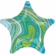 Folija balons “Marmora zaļā zvaigzne”, 43cm, S180