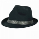 Fedora cepure-panama, melna 