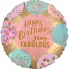 Folija balons “Dzimšanas diena - paliec pasakaina!”, 43cm,  S40