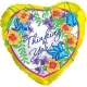 Folija balons “Domāšana par tevi”, rokraksta fonts, 48 cm, S40