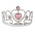 Princeses tiāra/kronis ar rozā dārgakmeņiem, sudrabā