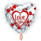 Folijas hēlija balons Love
