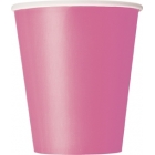 Papīra glāzes, rozā, 266 ml, 8 gab