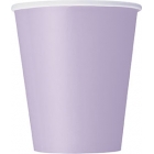 Papīra glāzes, gaiši lillā, 266 ml, 14 gab
