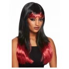 Bleeding Dip Dye Wig, Black & Red