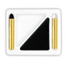 Melnbalts sejas krāsu komplekts - 2 krāsas x 7.2 ml., 2 make-up krītini x 4.5 ml