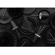 Paper Plates, black, 23 cm  1pkt/6pc. 