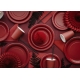 Paper Plates, dark red, 23 cm: 1pkt/6pc. 