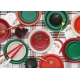 Paper Plates, dark red, 18 cm: 1pkt/6pc. 
