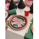 Paper Plates, dark red, 18 cm: 1pkt/6pc. 