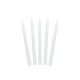 Taper candle, matt, white, 24cm: 1pkt/10pc. 