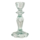 POWDER BLUE GLASS CANDLE HOLDER CM 8X15.3 