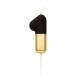 NUMERAL METAL CANDLE N.1  CM 10.5 BLACK/GOLD 