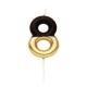 NUMERAL METAL CANDLE N.8  CM 10.5 BLACK/GOLD 