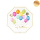 8 papīra šķīvji 19 cm ar zīmējumu “Birthday Balloons” 