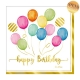 16 NAPKINS CM.33X33 BIRTHDAY BALLOONS 