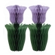 Papīra dekorācijas - Violetas tulpes, 2 gab., izmērs 15 cm