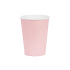 Papīra glāzes, gaiši rozā, 250 ml., 6 gab. — svētku dekorēšanai, galda noformēšanai un ballītēm