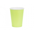 Papīra glāzes, gaiši zaļas, 250 ml., 6 gab. — svētku dekorēšanai, galda noformēšanai un ballītēm