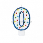 8cm svece tortei -  Skaitlis "0"
