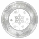8 Plates sparkling snowflake 18 cm